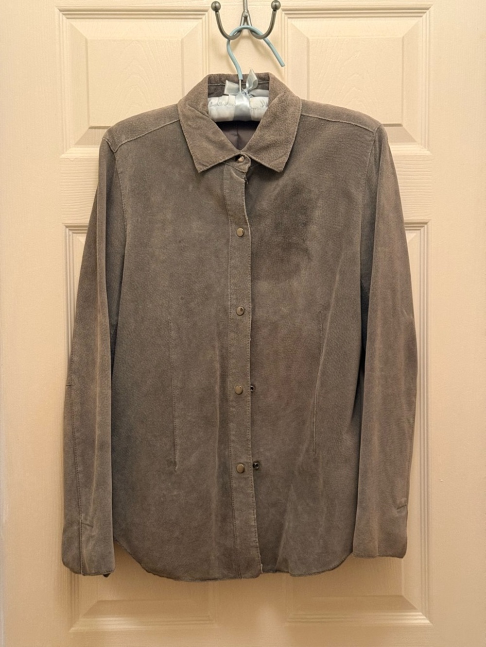 Vintage Kim Rogers Suede Button-Down Shirt